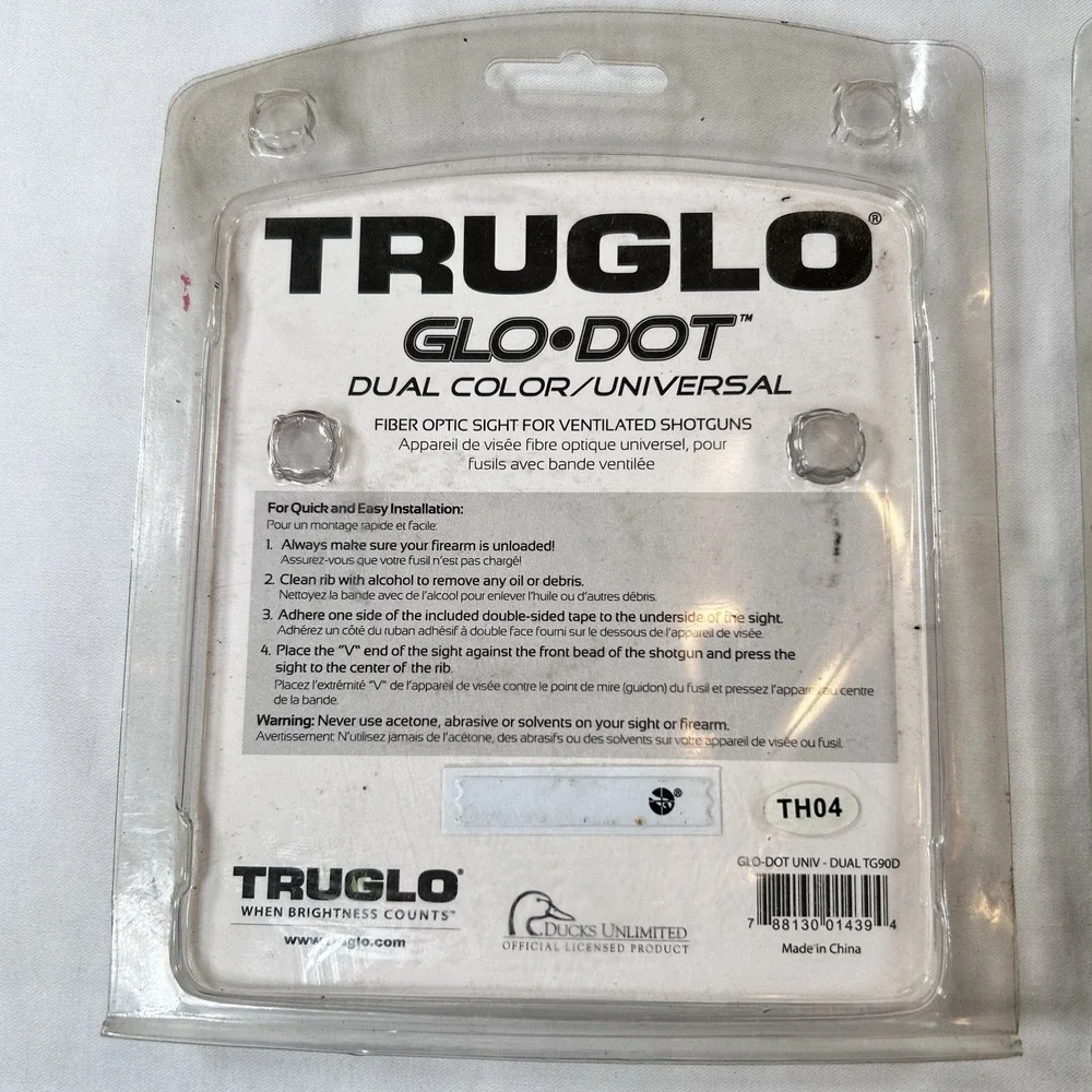 TruGlo Xtreme Magnetic Fiber Optic Shotgun Sight Universal TG90X Dual TG90D
